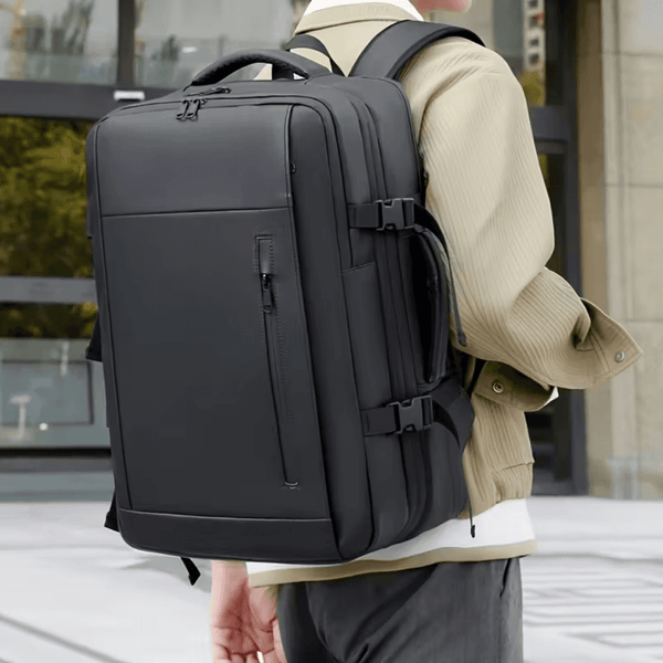 Vacuum Compression Travel Backpack 17-Inch Laptop Bag - Waterproof Oxford
