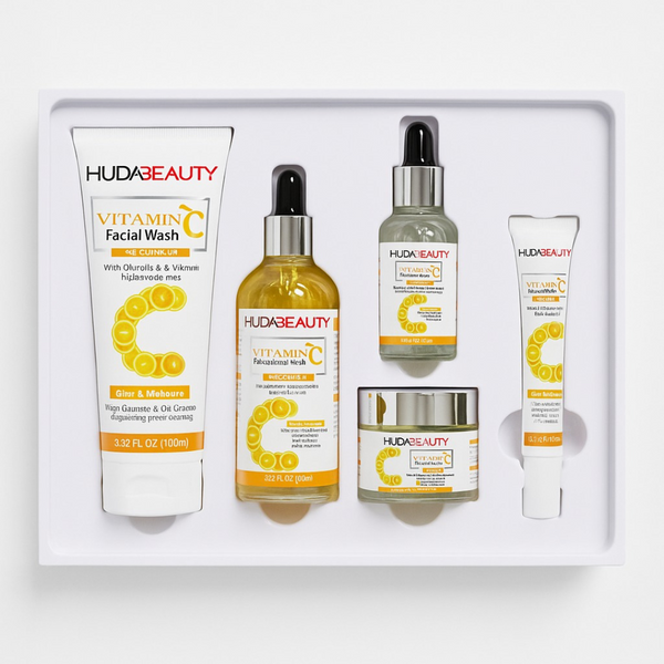 Huda Beauty Vitamin C 5-Piece Skincare Set | Brightening & Whitening Routine