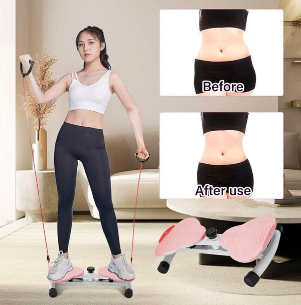 Waist Twisting Machine with Resistance Bands | Home Workout Twist Disc