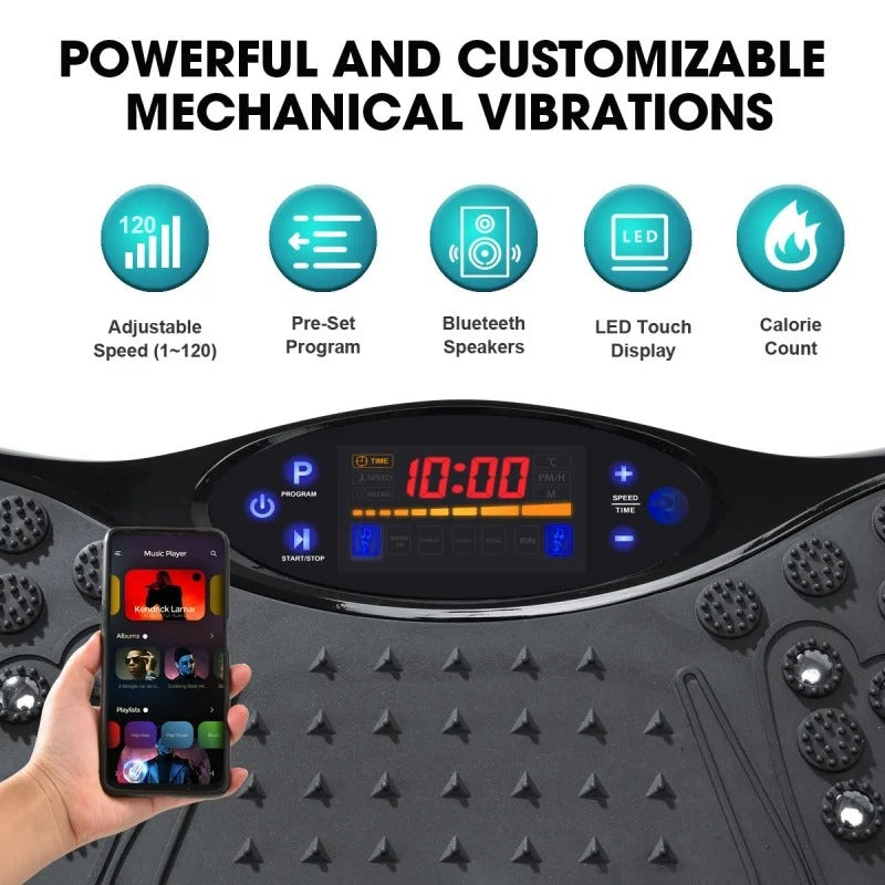 Vibration Exercise Platform with Bluetooth Speaker